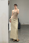 SWAYING/KNIT linen straight skirt SW23AW3B18 linen